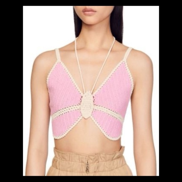 NWT Sandro crotchet top size 1 - Picture 1 of 3